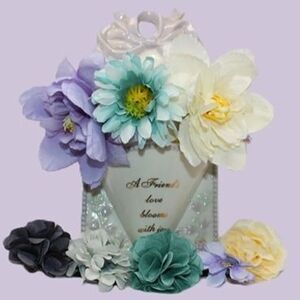 Pristine Vintage "A Friend's Love Blooms With Joy" Wall Pocket, Vase, or Easel
